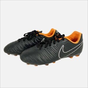 Nike Tiempo Legend 7 Club Faux Leather Cleats Black and Orange AH7255-080 ⚫️🟠